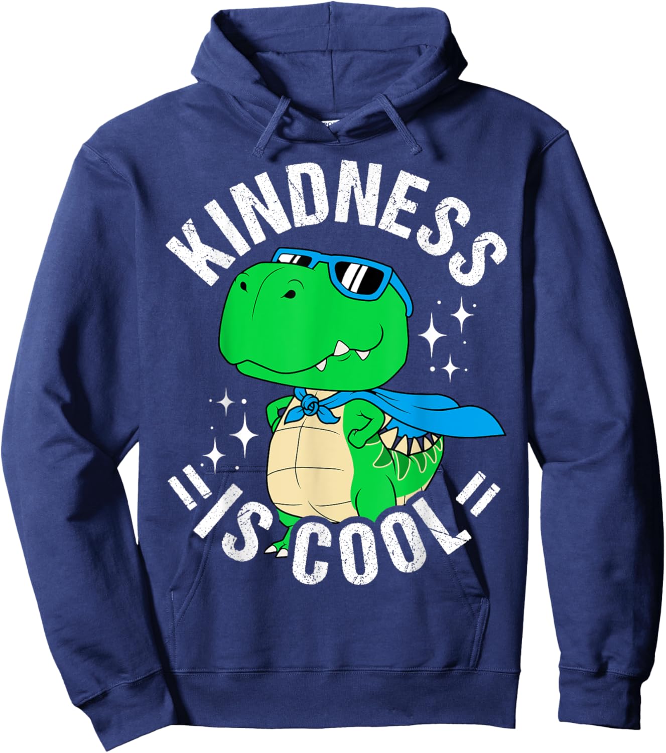 Kindness IS COOL Kindness Dinosaur Dino Motivation Dino Fan Hoodie - Hoodie | Navy