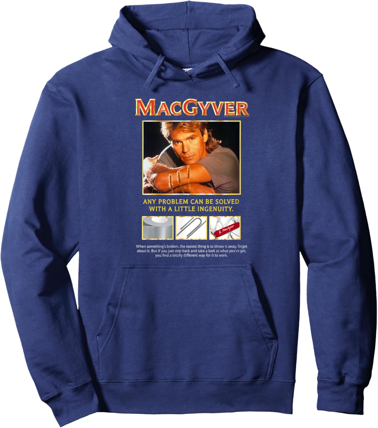 MacGyver Ingenuity Original Series , black, S Hoodie - Hoodie | Navy