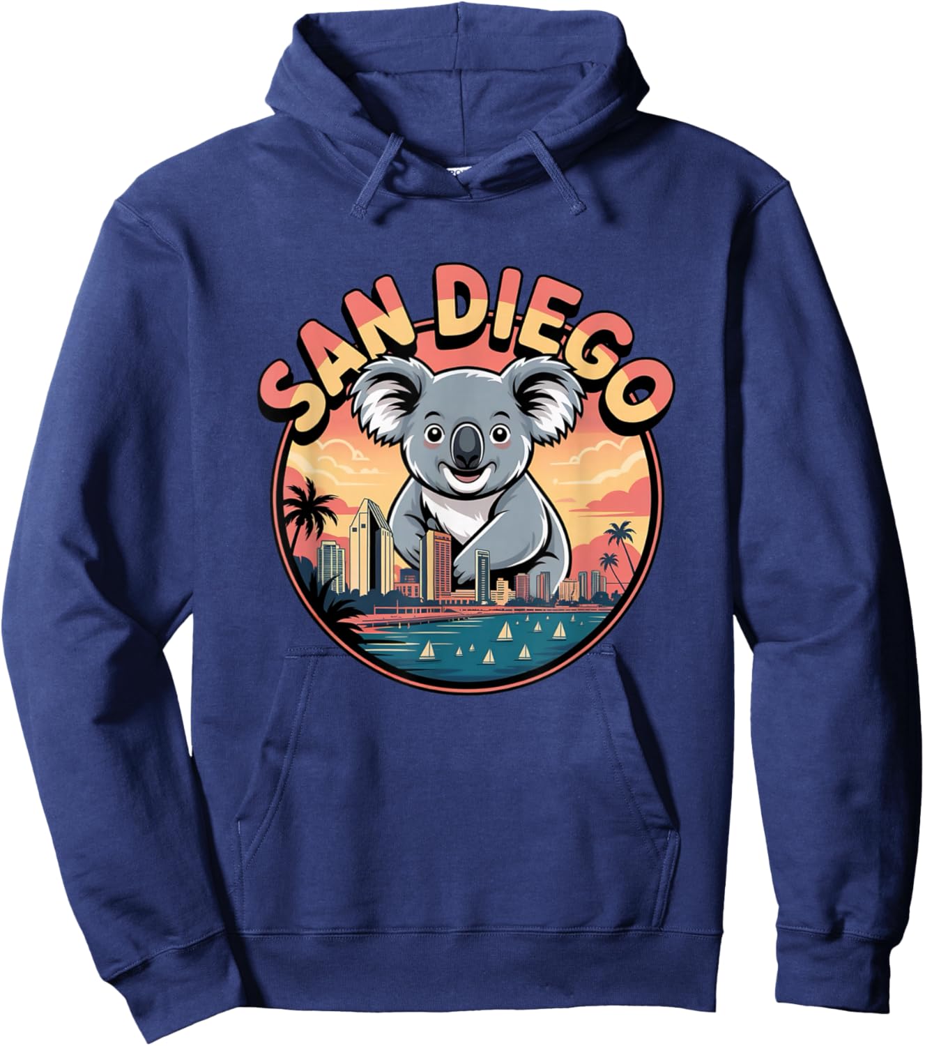 San Diego Koala Cute Animal City Zoo Park Hoodie - Hoodie | Navy