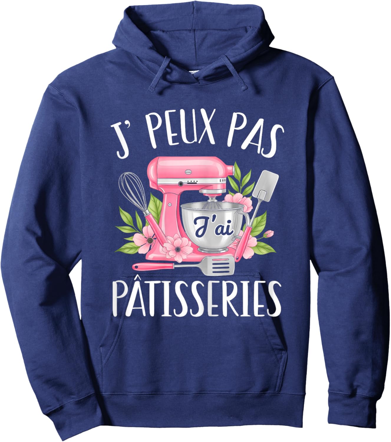 Je Peux Pas Je AI Pastries Humour Gift Pastry Hoodie - Hoodie | Navy