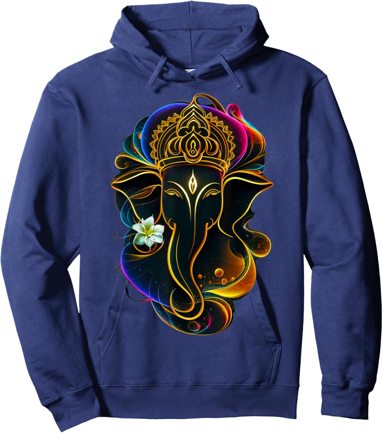 Hindu Ganesha Puja Elephant God India Meditation Yoga Murti Hoodie - Hoodie | Navy
