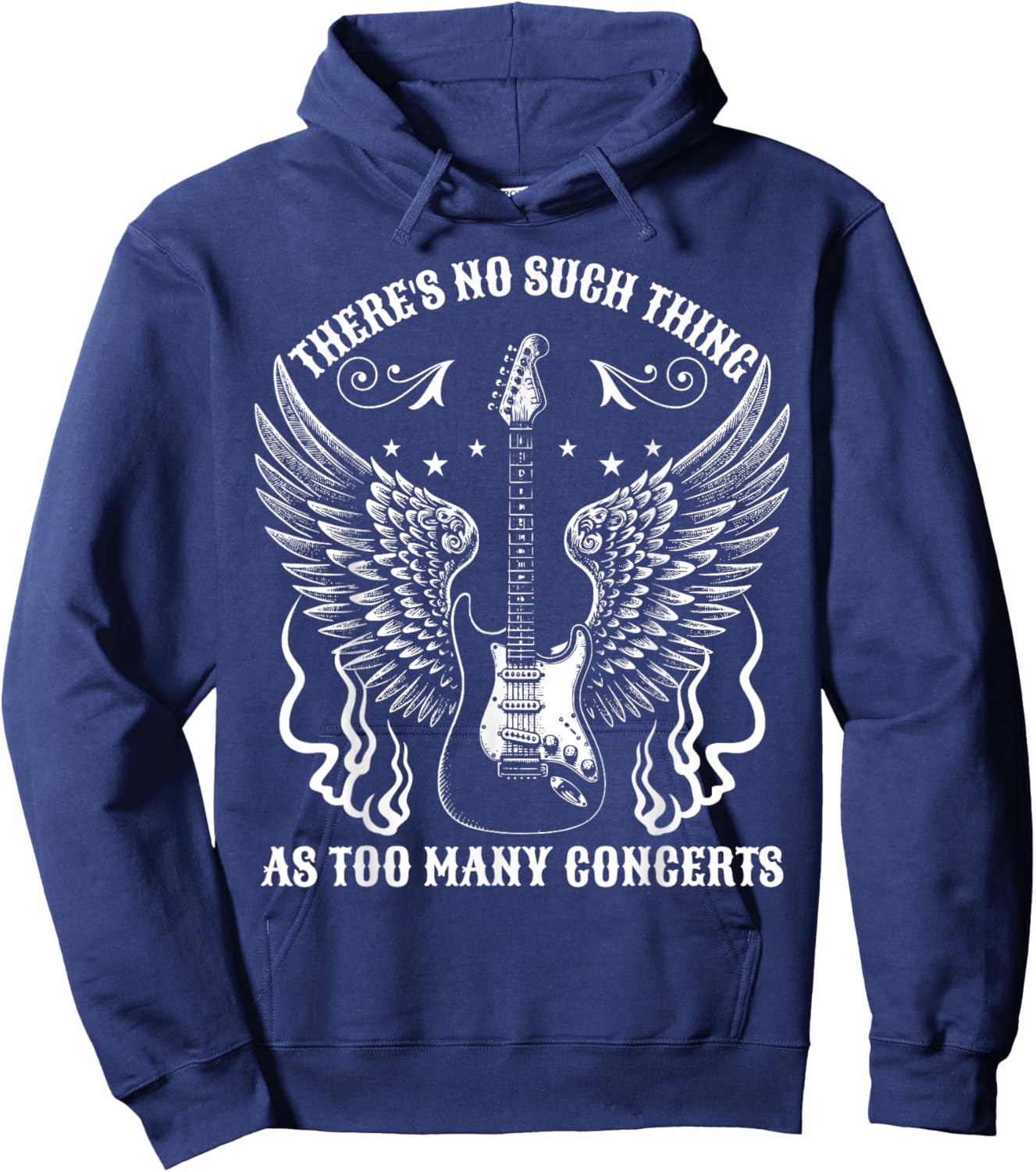 There's No Such Thing As Too Many Concerts Funny Music Lover Hoodie - Hoodie | Navy