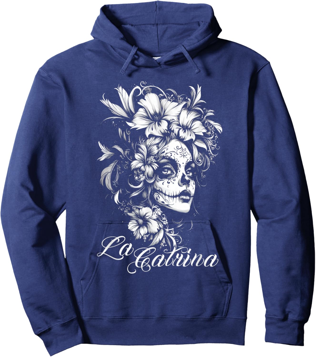 Dia De Los Muertos Mexico Day of the Dead Design La Catrina Hoodie - Hoodie | Navy