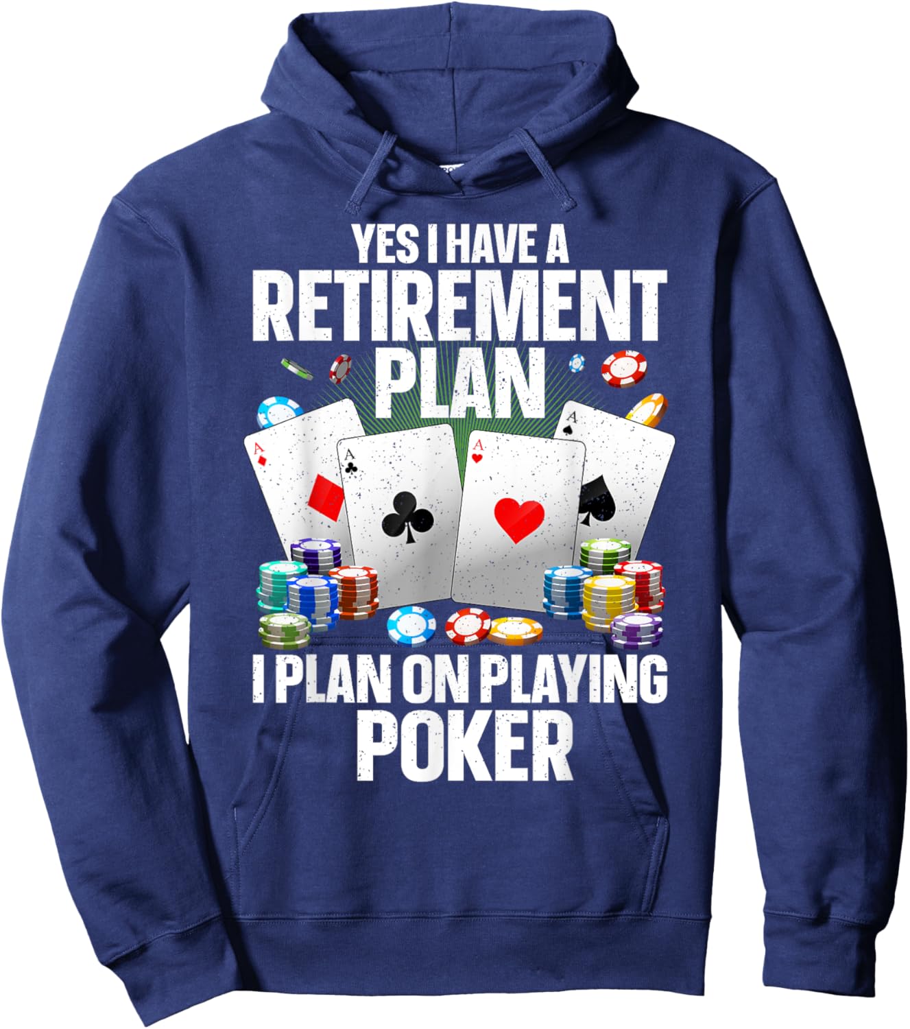 Funny Poker Design Women Poker Player Poker Lover Hoodie - Hoodie | Navy