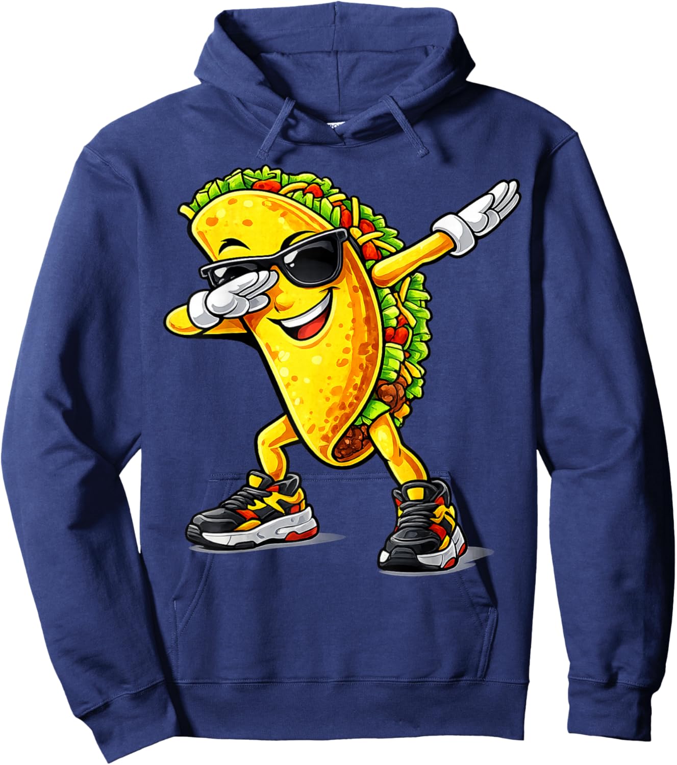Dabbing Taco Cinco de Mayo Funny Mexican Food Dab Boys Kids Hoodie - Hoodie | Navy