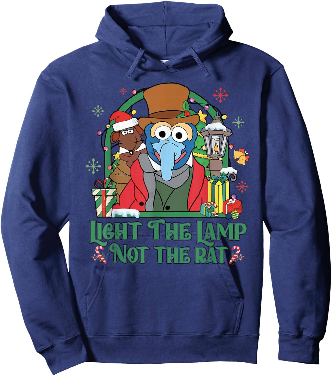 Light The Lamp Not The Rat Funny Christmas Hoodie - Hoodie | Navy