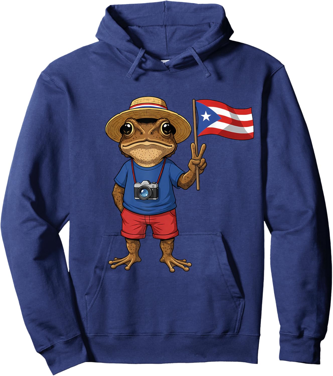 Coqui Frog Puerto Rico Flag Puerto Rico Taino Boricua Hoodie - Hoodie | Navy