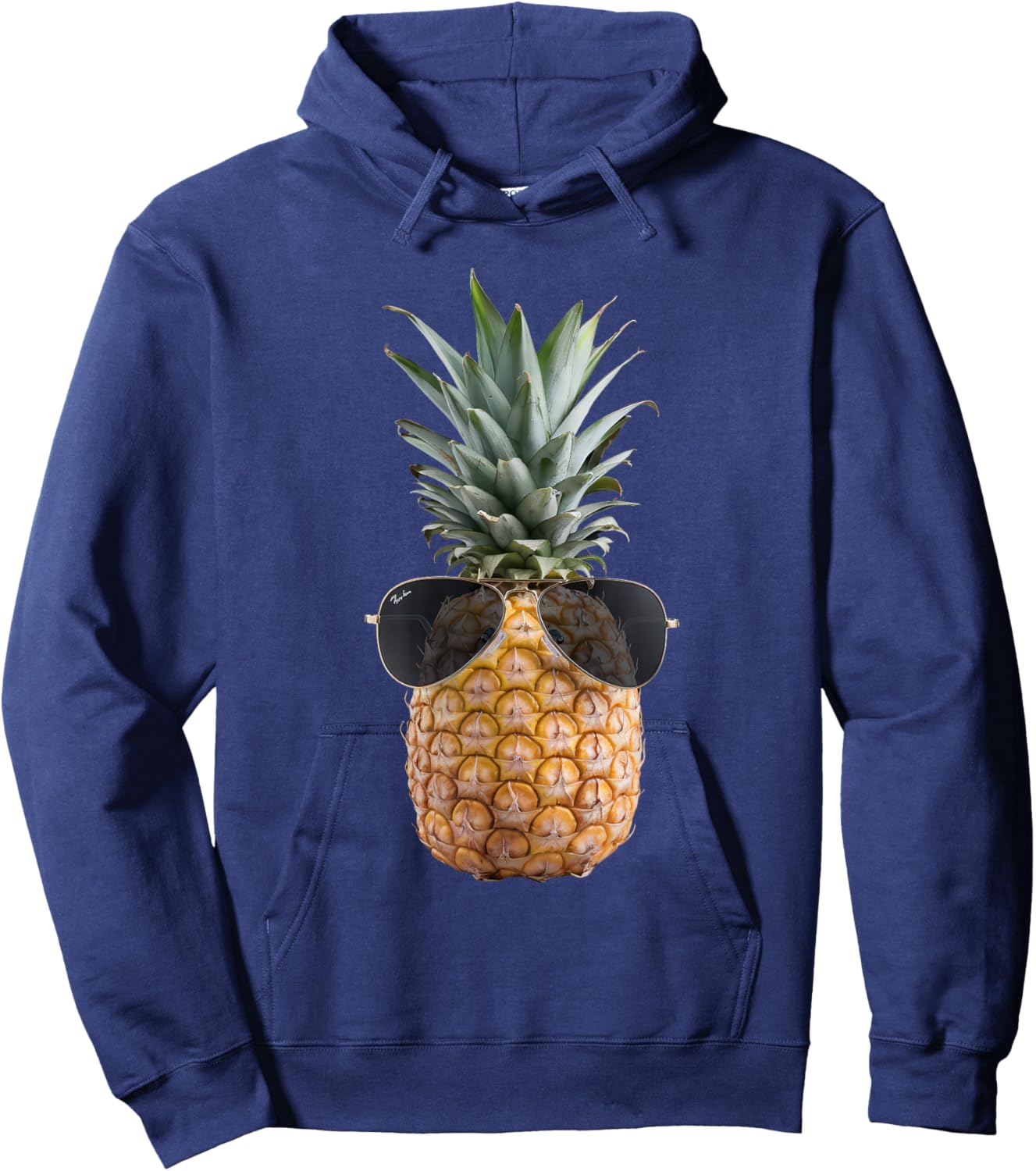 Pineapple Wearing Sunglasses Funny Fruit Costume Hoodie - Hoodie | Navy