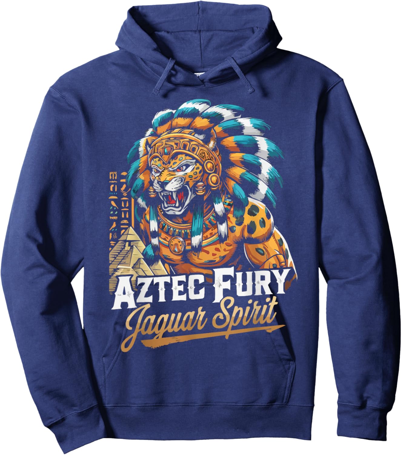 Aztec Jaguar Warrior Aztec Culture Mayan Indigenous Hoodie - Hoodie | Navy