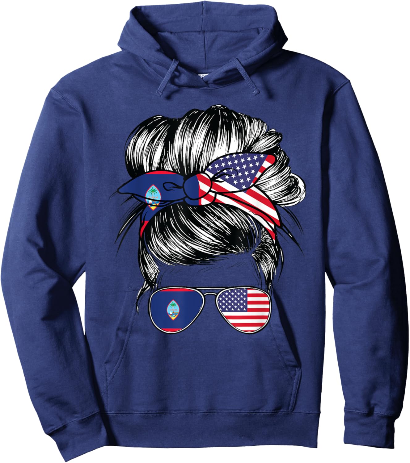 Guam Flag Guamanian Women American USA Heritage Guam Hoodie - Hoodie | Navy
