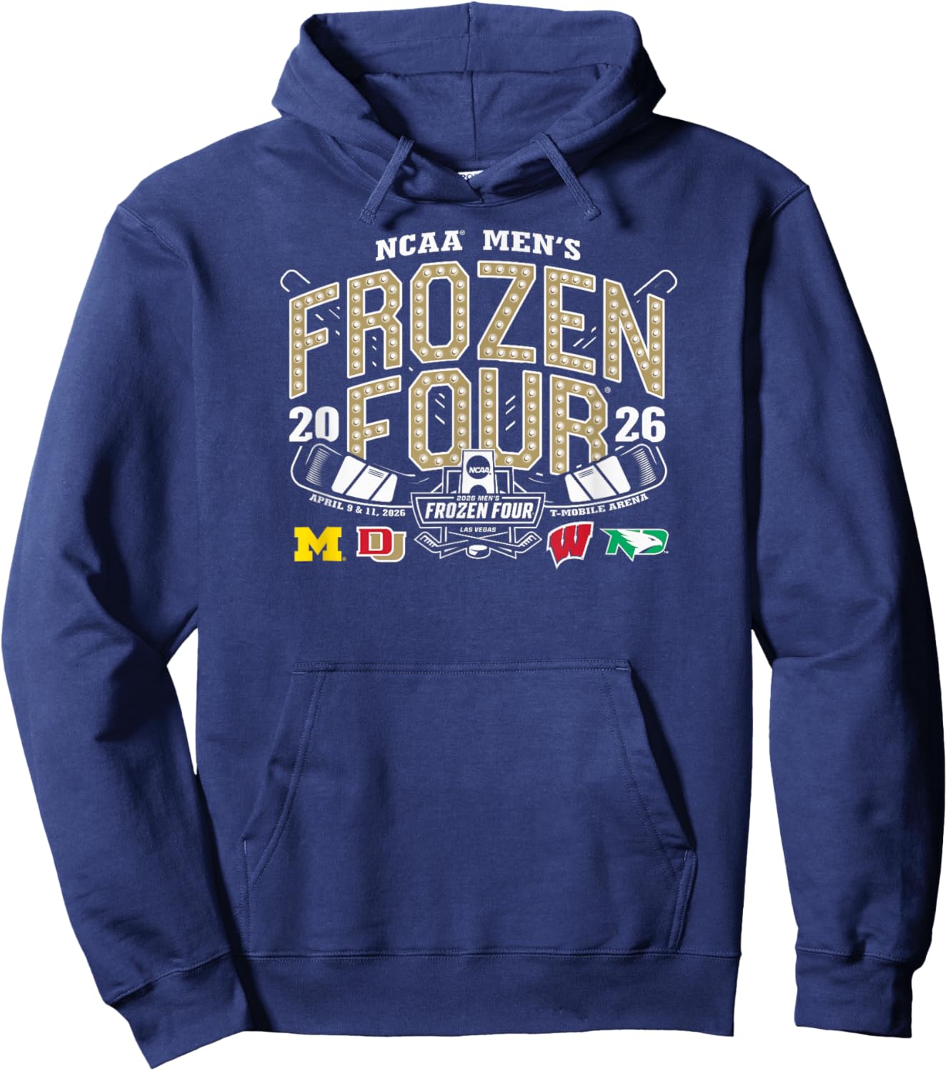 NCAA Frozen Four 2026 Men's Hockey Black Officially Licensed Hoodie - Hoodie | Navy