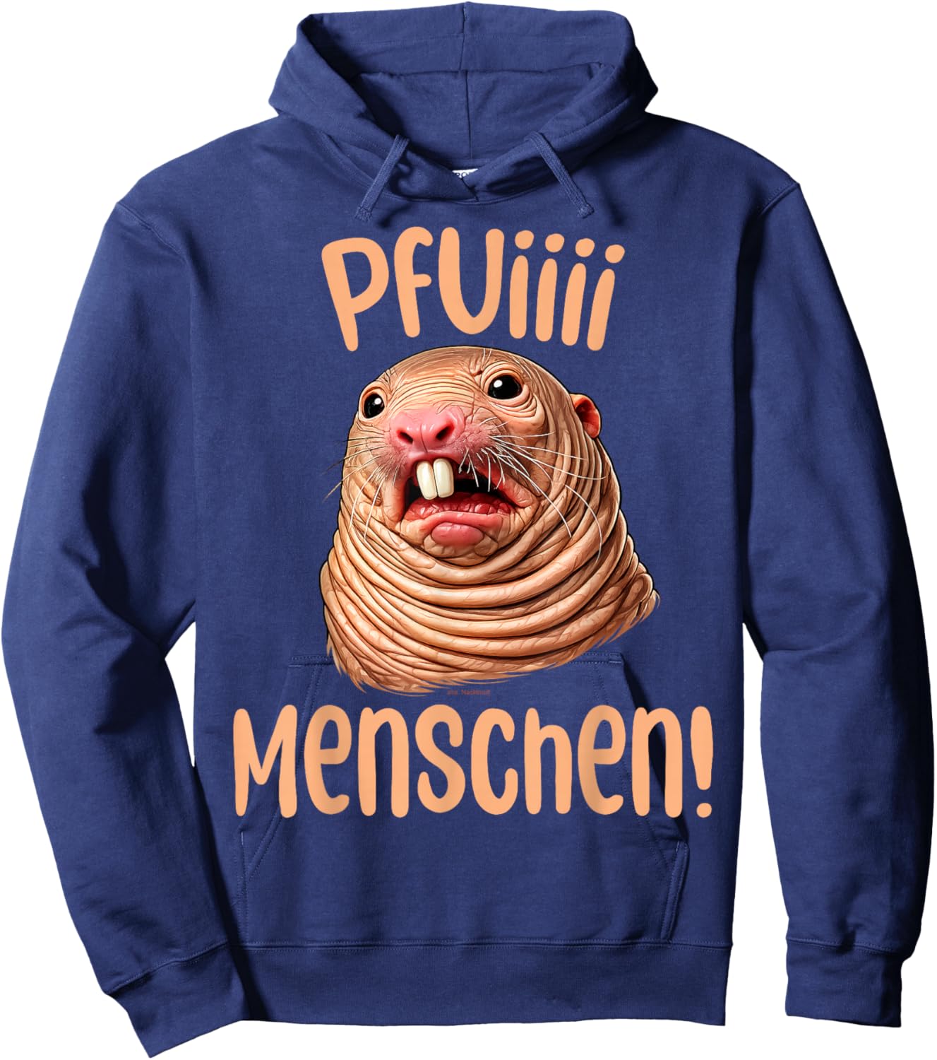 Nacktmull Lustiges Ugly Shirt Hässliches Ratte Hoodie - Hoodie | Navy