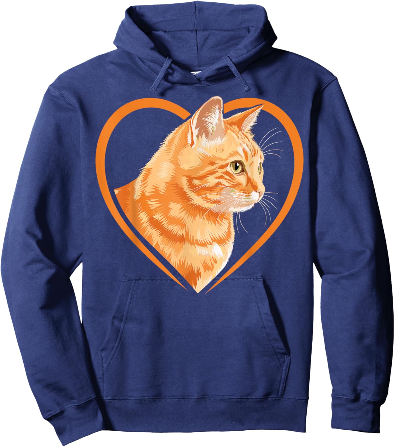 Orange Tabby Cat Orange Cat Hoodie - Hoodie | Navy