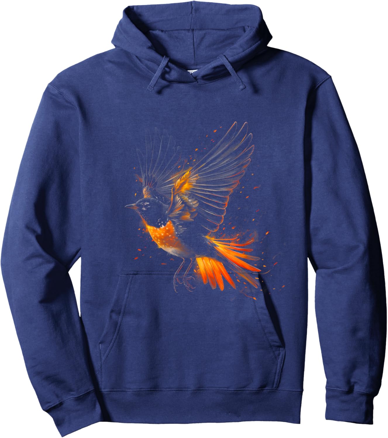 American Robin Bird Graphic for Bird Lovers Birder Hoodie - Hoodie | Navy