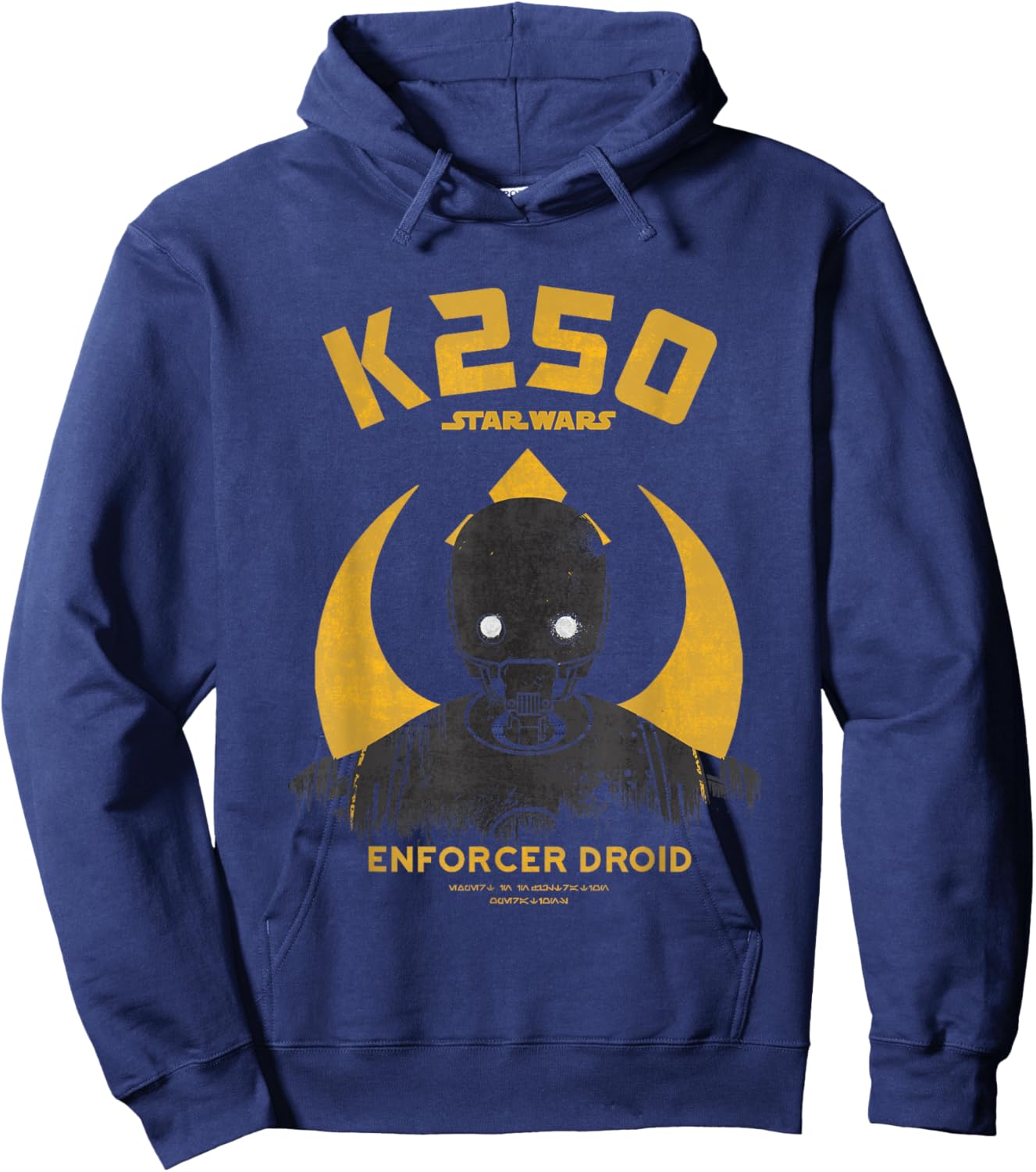 Star Wars Rogue One K250 Enforcer Droid Distressed Hoodie - Hoodie | Navy