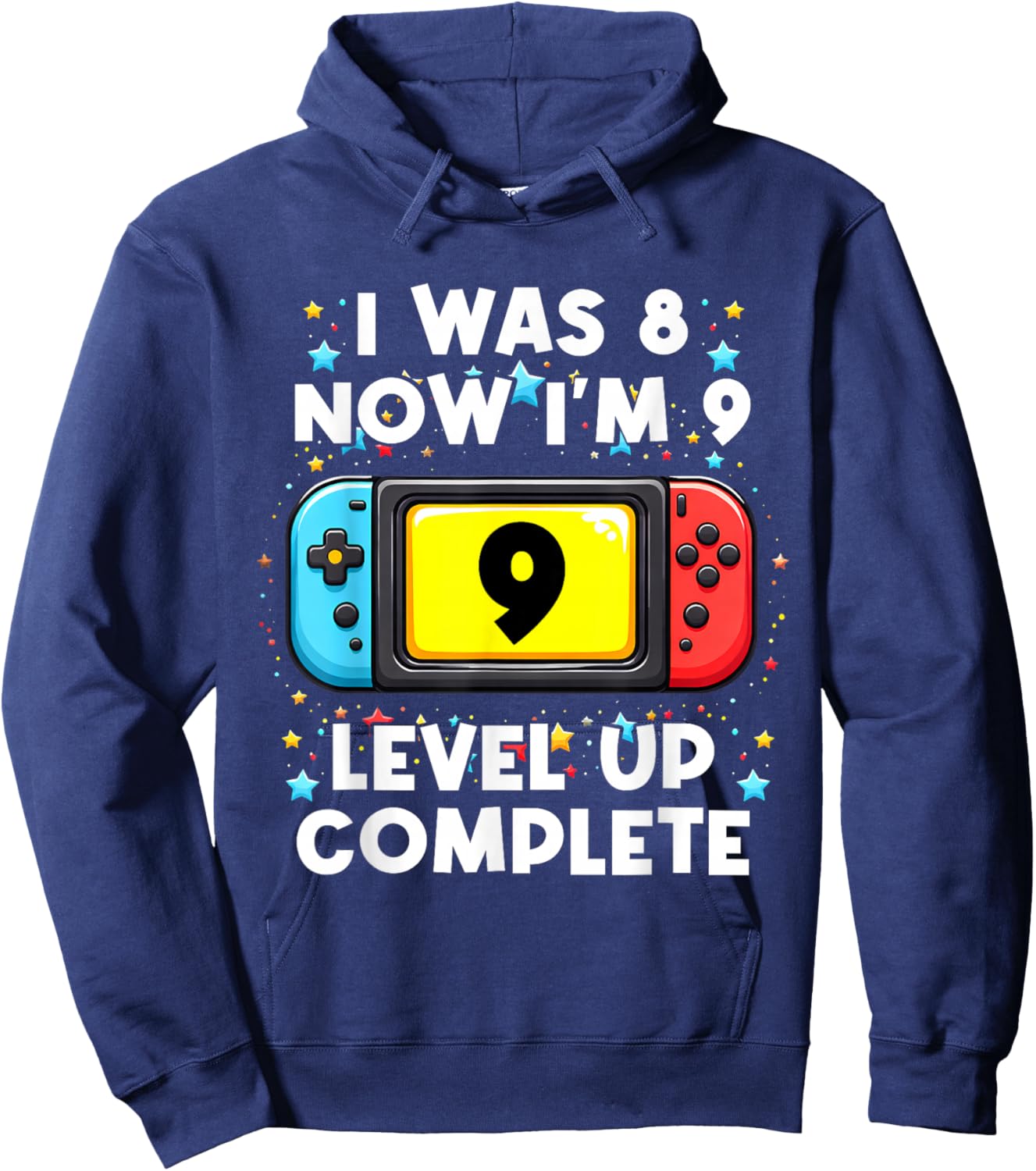 I was 8 Now I'm 9 Funny Gaming Meme for Gamer Kids Boys Hoodie - Hoodie | Navy
