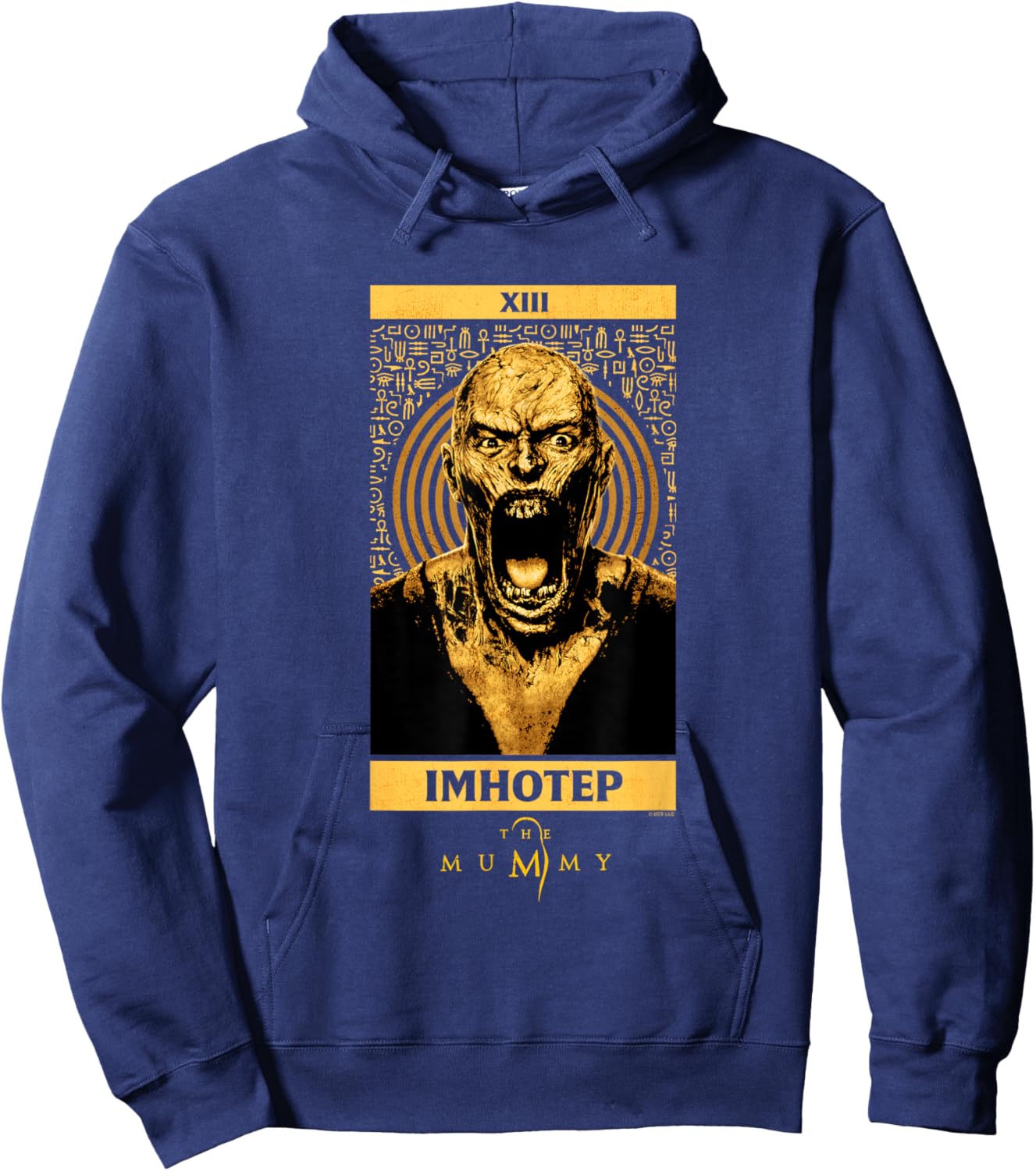 The Mummy Imhotep Tarot Card Vintage Hoodie - Hoodie | Navy