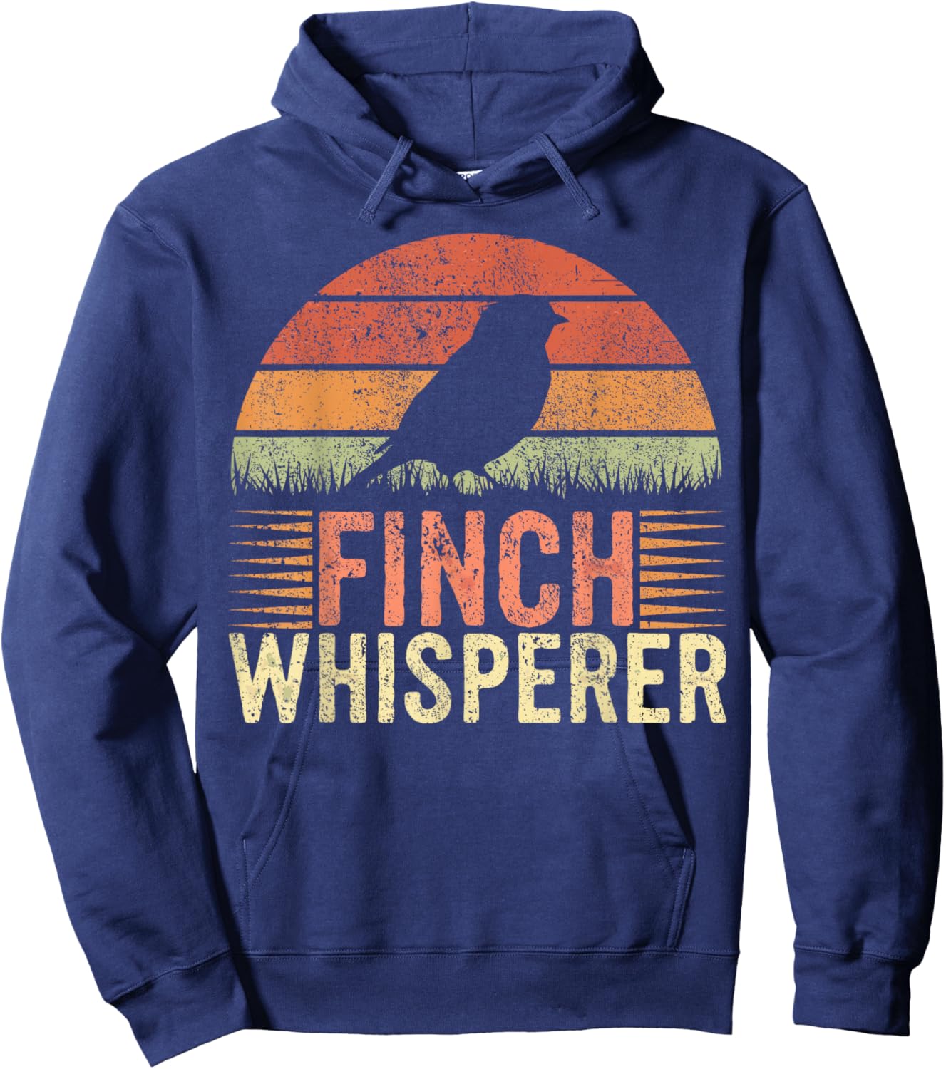 Finch Whisperer Bird Lover Vintage Finch Hoodie - Hoodie | Navy