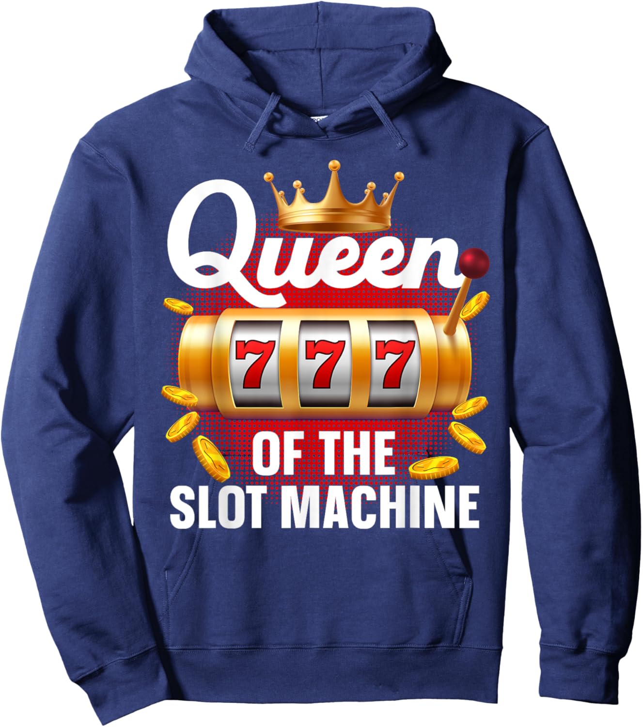 Funny Slot Machine Art Girls Casino Slot Machine Hoodie - Hoodie | Navy