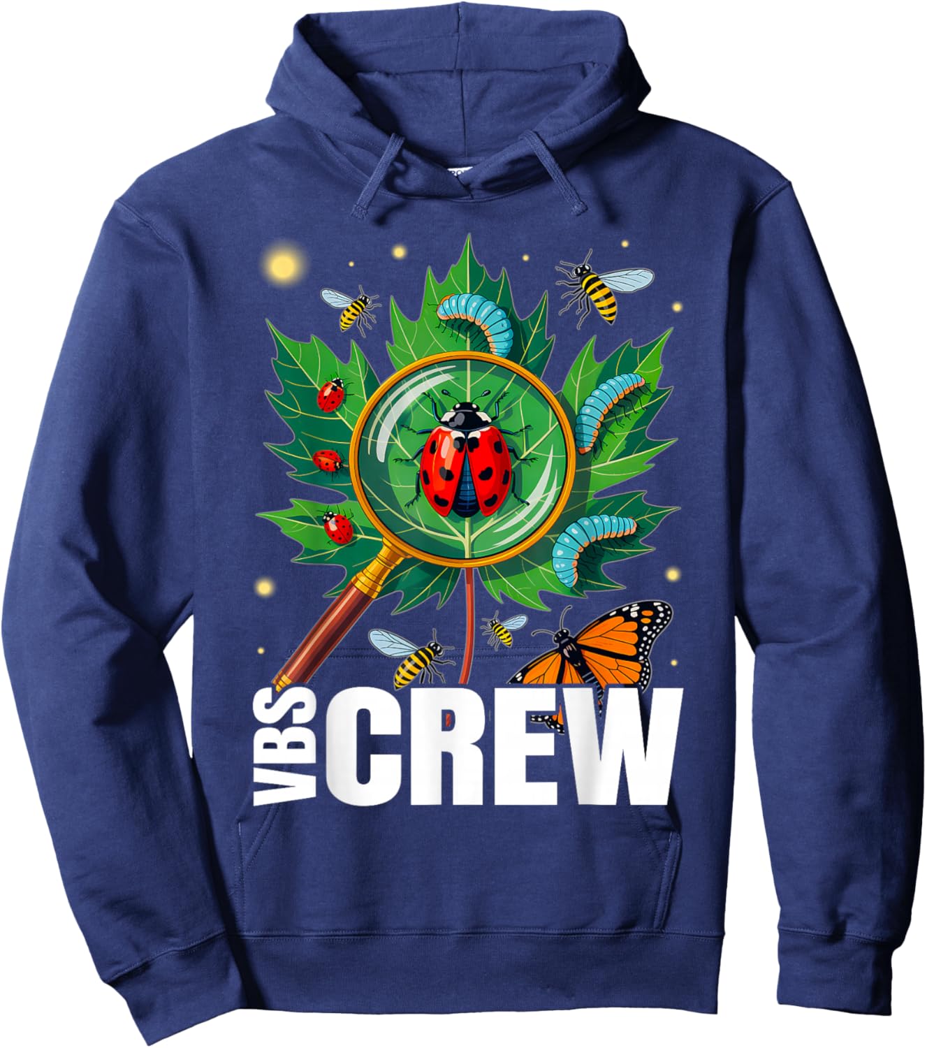 Crew 2025 Magnified Smallest Insects Adventure Vbs Squad Hoodie - Hoodie | Navy