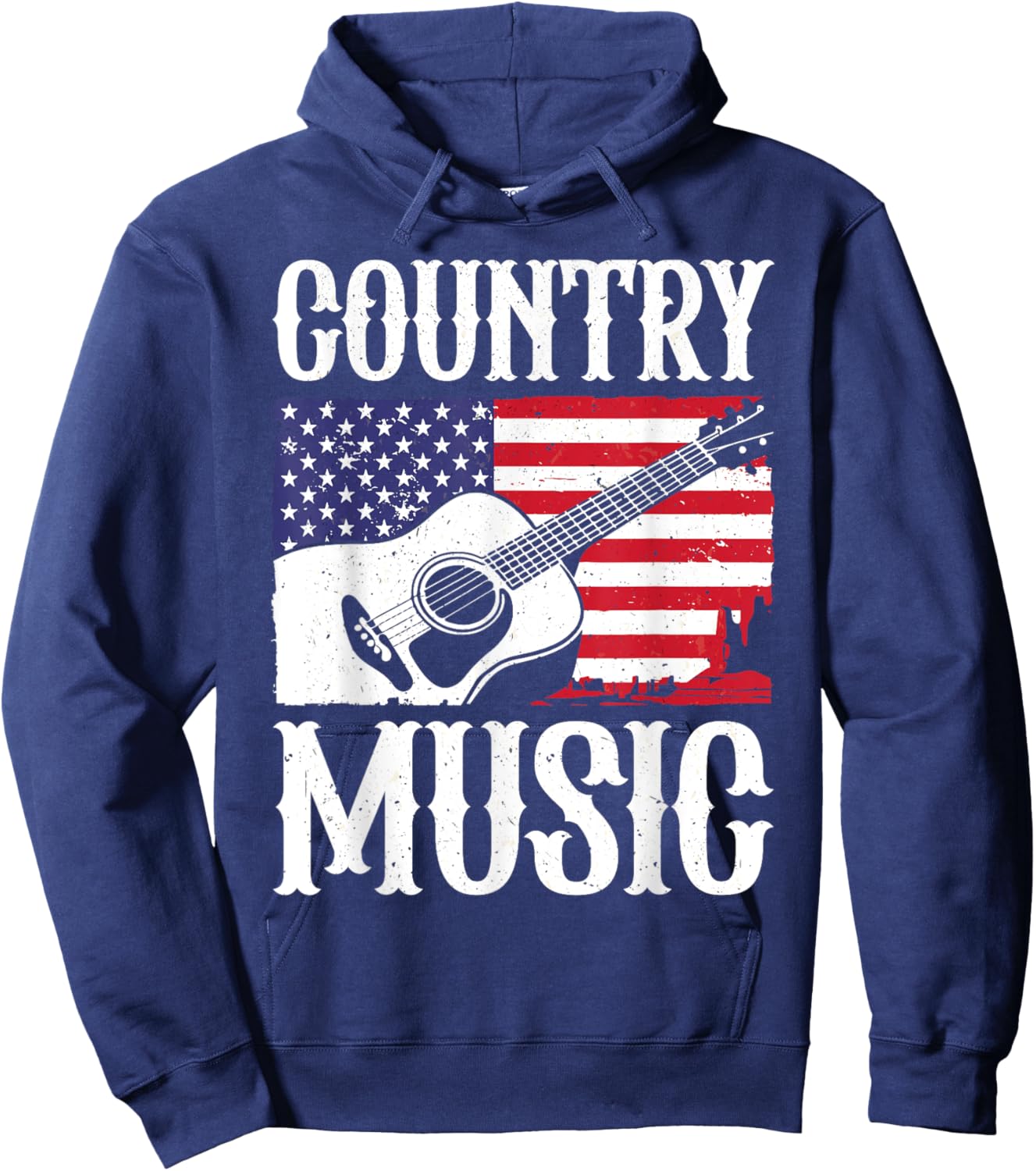 Cool Country Music Art Women Classic Country Music Hoodie - Hoodie | Navy