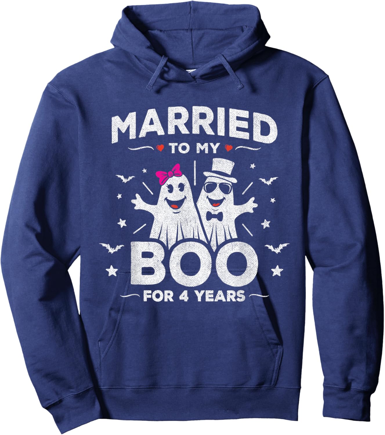 4th Wedding Anniversary October Wedding - 4th Anniversary Hoodie - Hoodie | Navy
