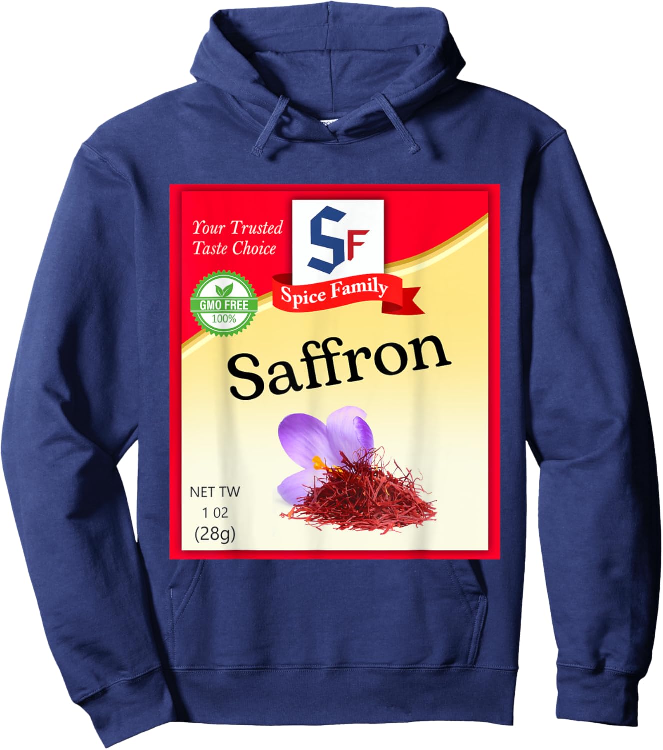Saffron Condiment Costume Holiday Spice Costumes Hoodie - Hoodie | Navy
