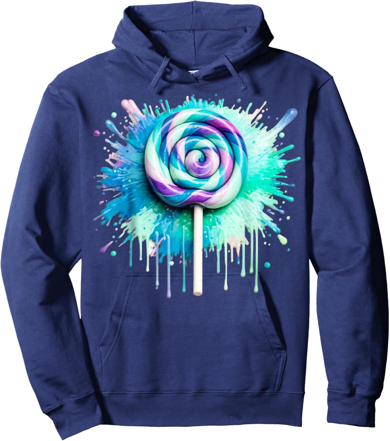 Candy Candy Costume Women's Carnival Lollipop Costume Hoodie - Hoodie | Navy