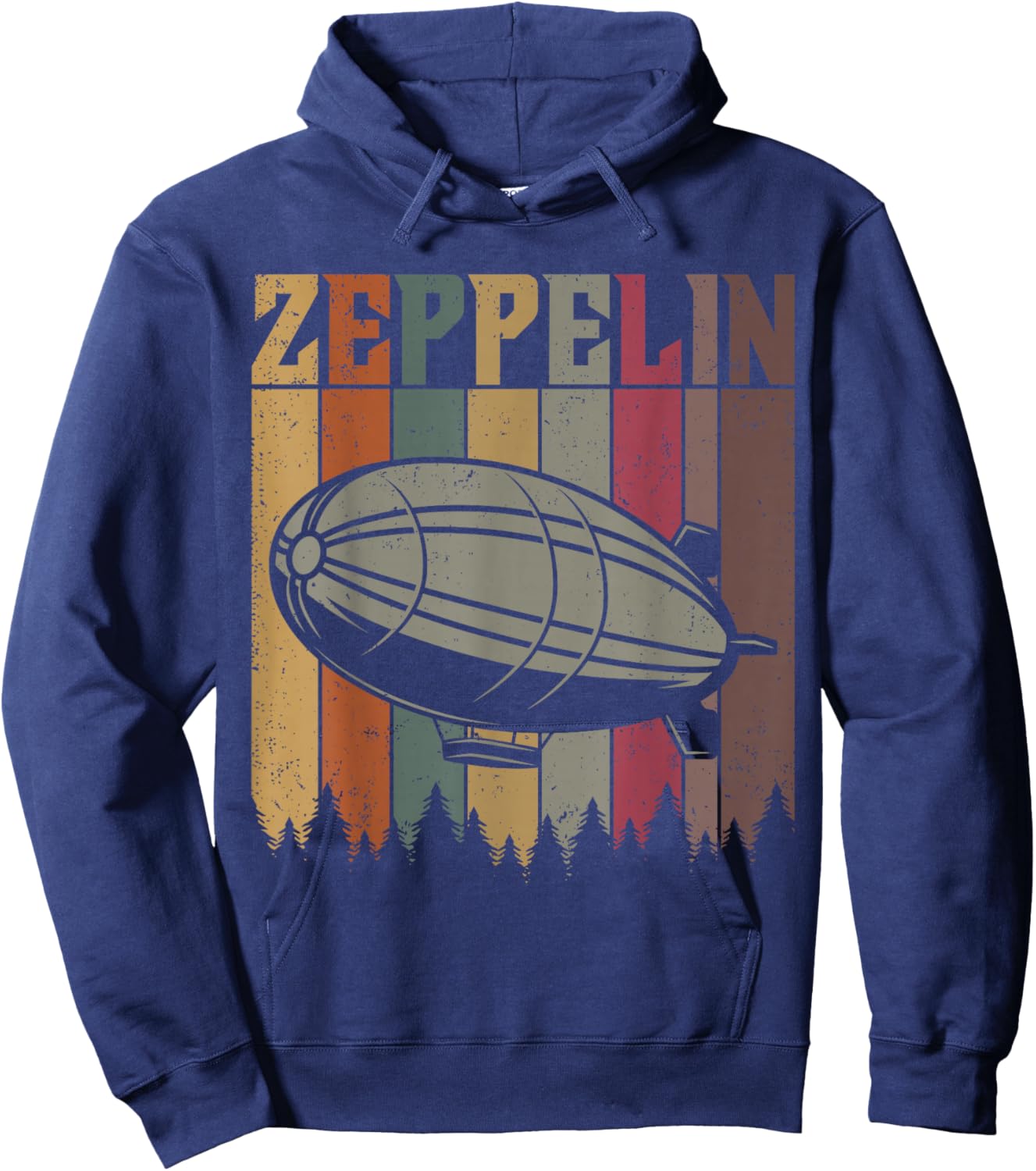 Zeppelin Retro Dirigible Vintage Zepelin Airship Hoodie - Hoodie | Navy