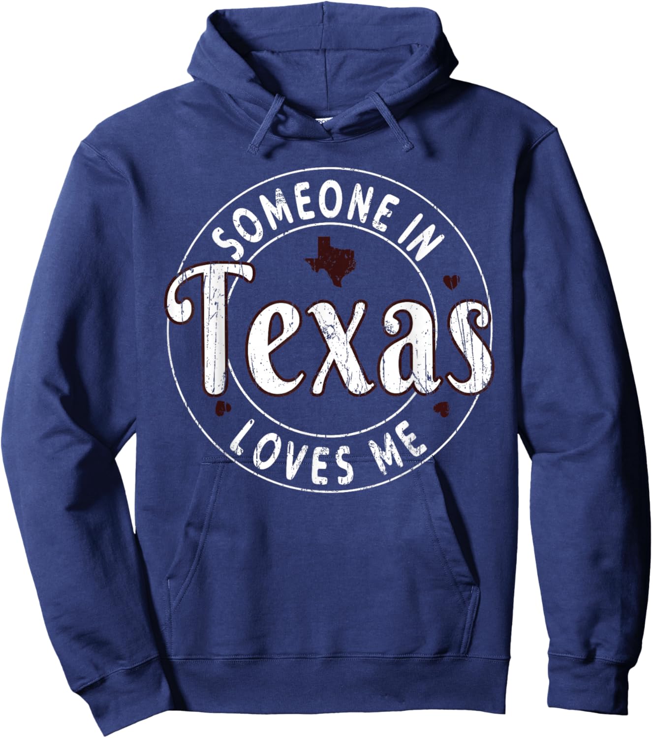 Someone In Texas Loves Me Grunge State Retro Hoodie - Hoodie | Navy
