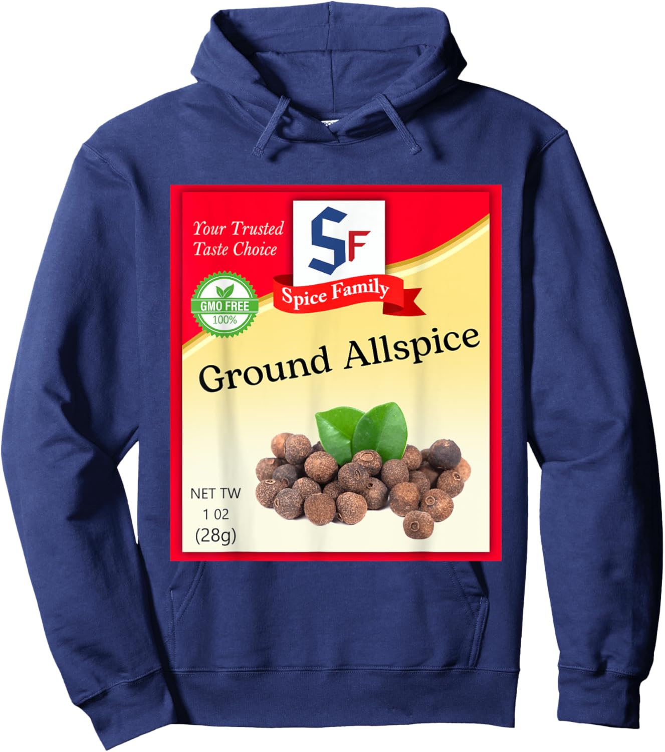 Ground Allspice Condiment Costume Holiday Spice Costumes Hoodie - Hoodie | Navy