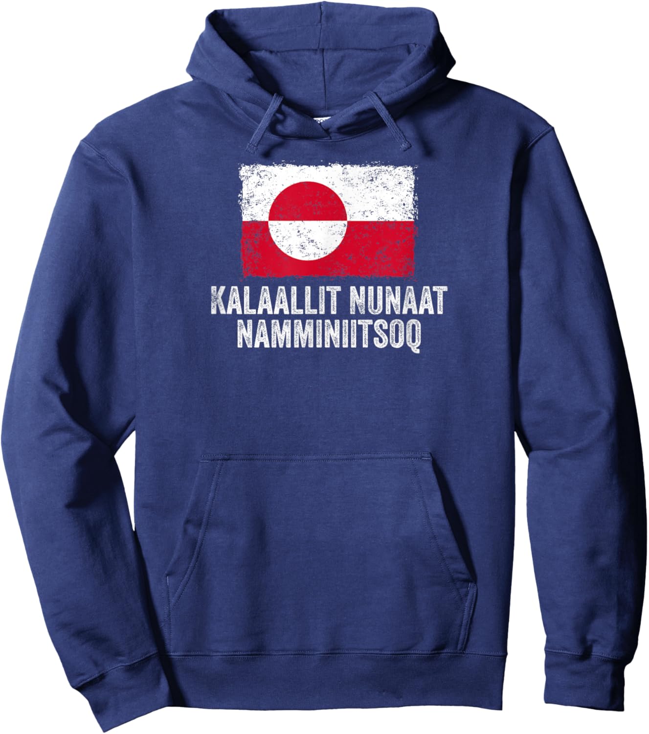 Kalaallit Nunaat, Free Greenland, Greenland Flag Hoodie - Hoodie | Navy