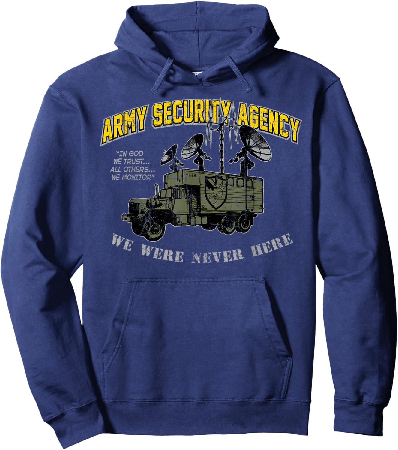 American Marauder: Army Security Agency Listener Truck Hoodie - Hoodie | Navy
