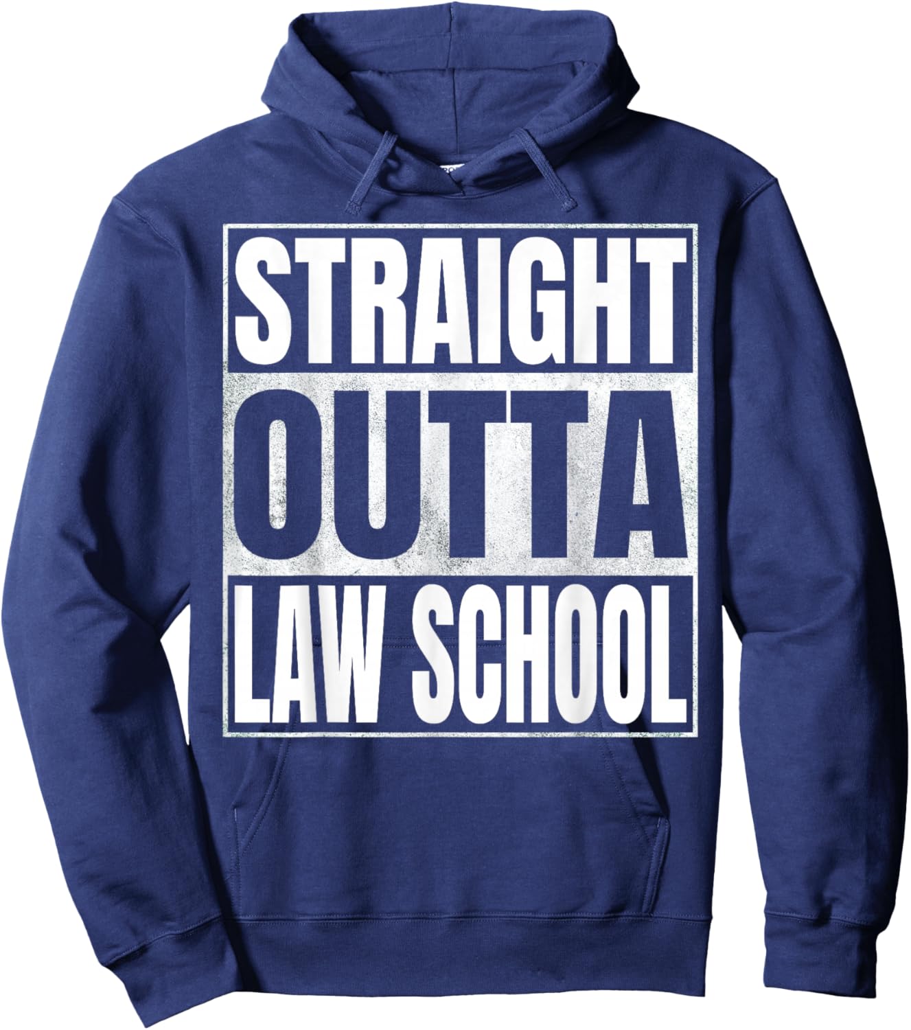 Straight Outta Law School Funny Graduate Class of 2026 Law Hoodie - Hoodie | Navy