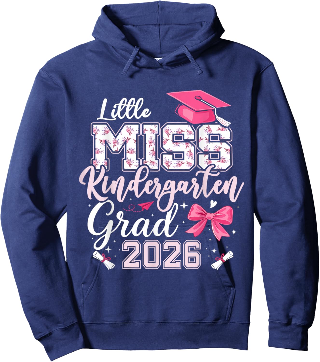 Miss Kindergarten Grad 2026 Graduation 2026 Hoodie - Hoodie | Navy