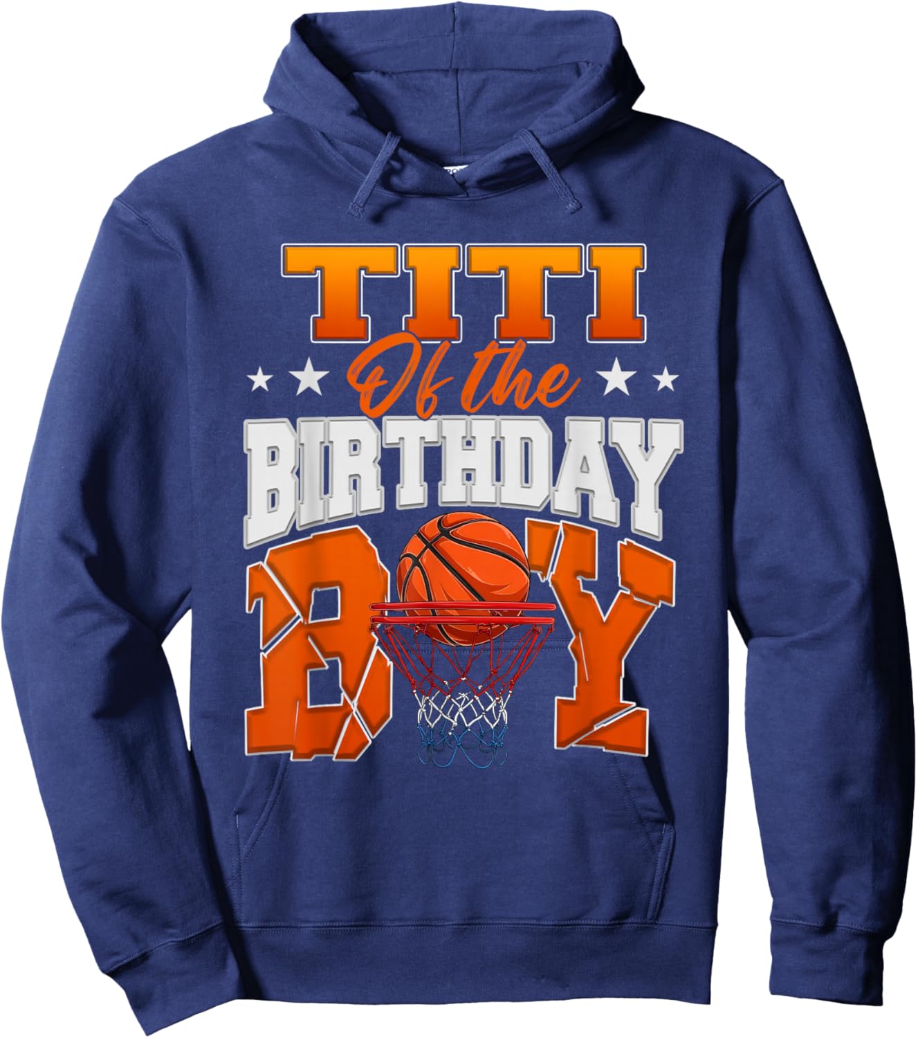 Basketball Titi of The Birthday Boy Family Matching Hoodie - Hoodie | Navy