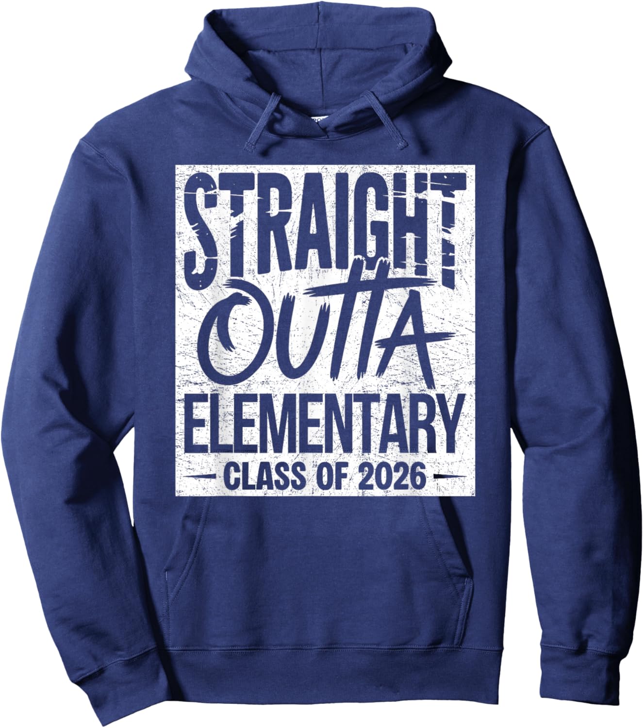 Straight Outta Elementary Graduation Class of 2026 Graduate Hoodie - Hoodie | Navy