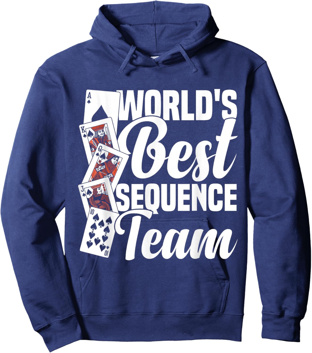 Sequence Card Game Lover | Card Player Strategy Design Hoodie - Hoodie | Navy