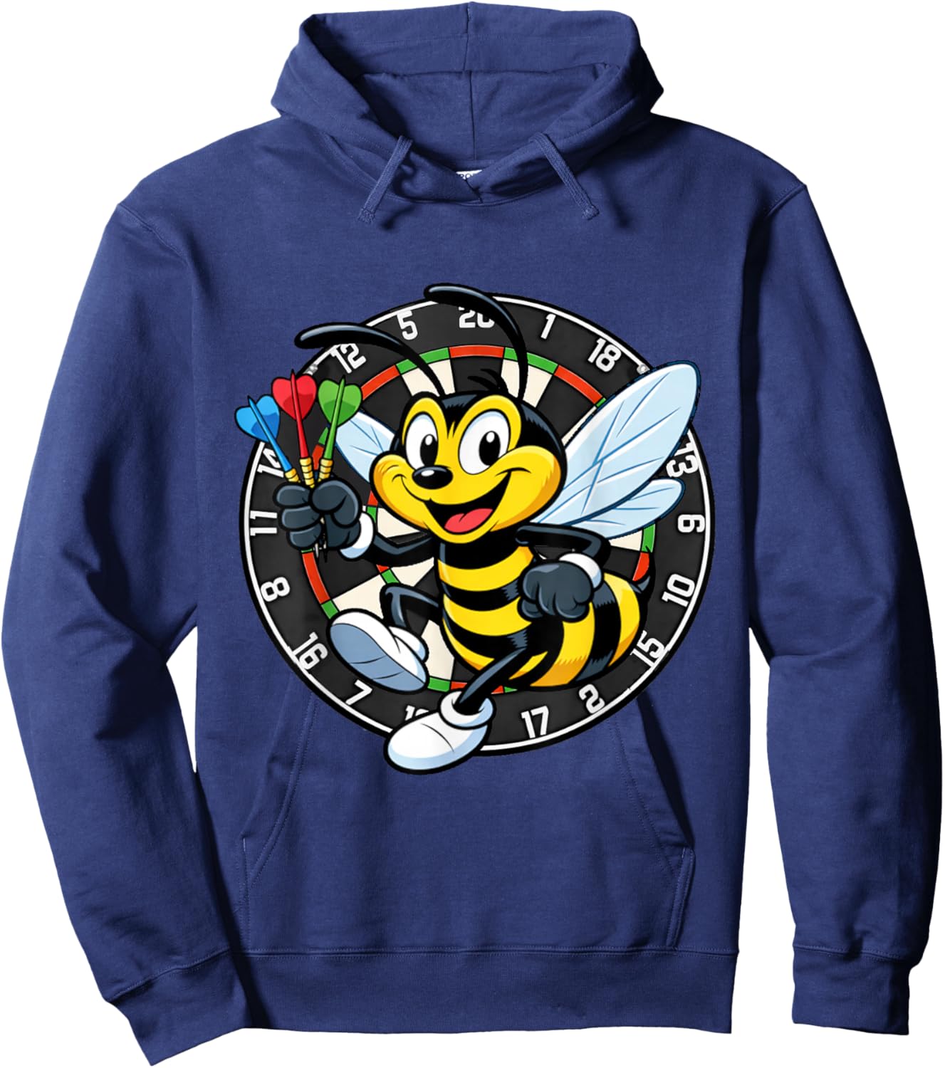 Funny Wasp Darts Player Ally Pally Dartboard Design Hoodie - Hoodie | Navy