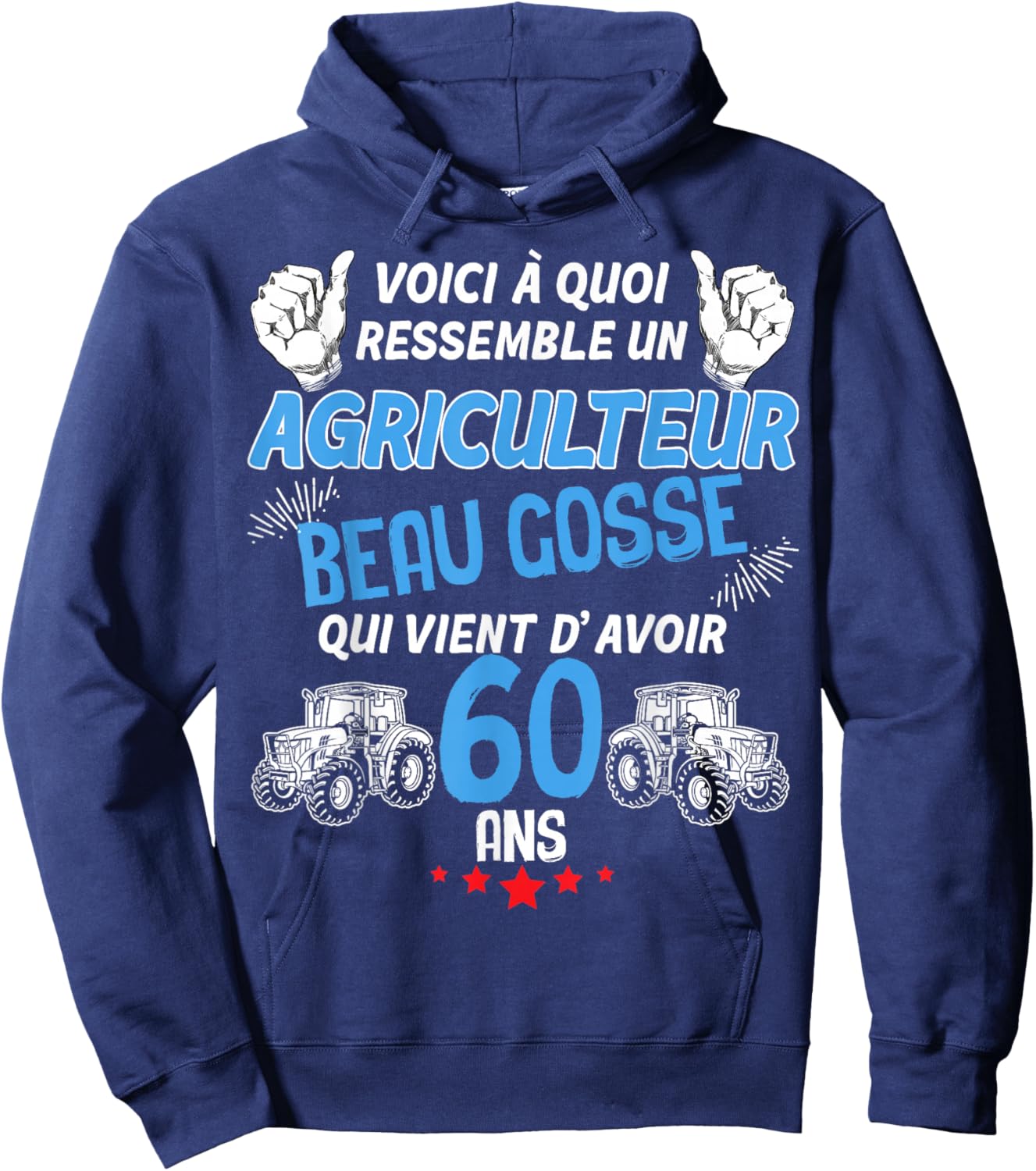 Farmer Quadra Beau Gosse Et Classe At The Wheel Of The Tract Hoodie - Hoodie | Navy