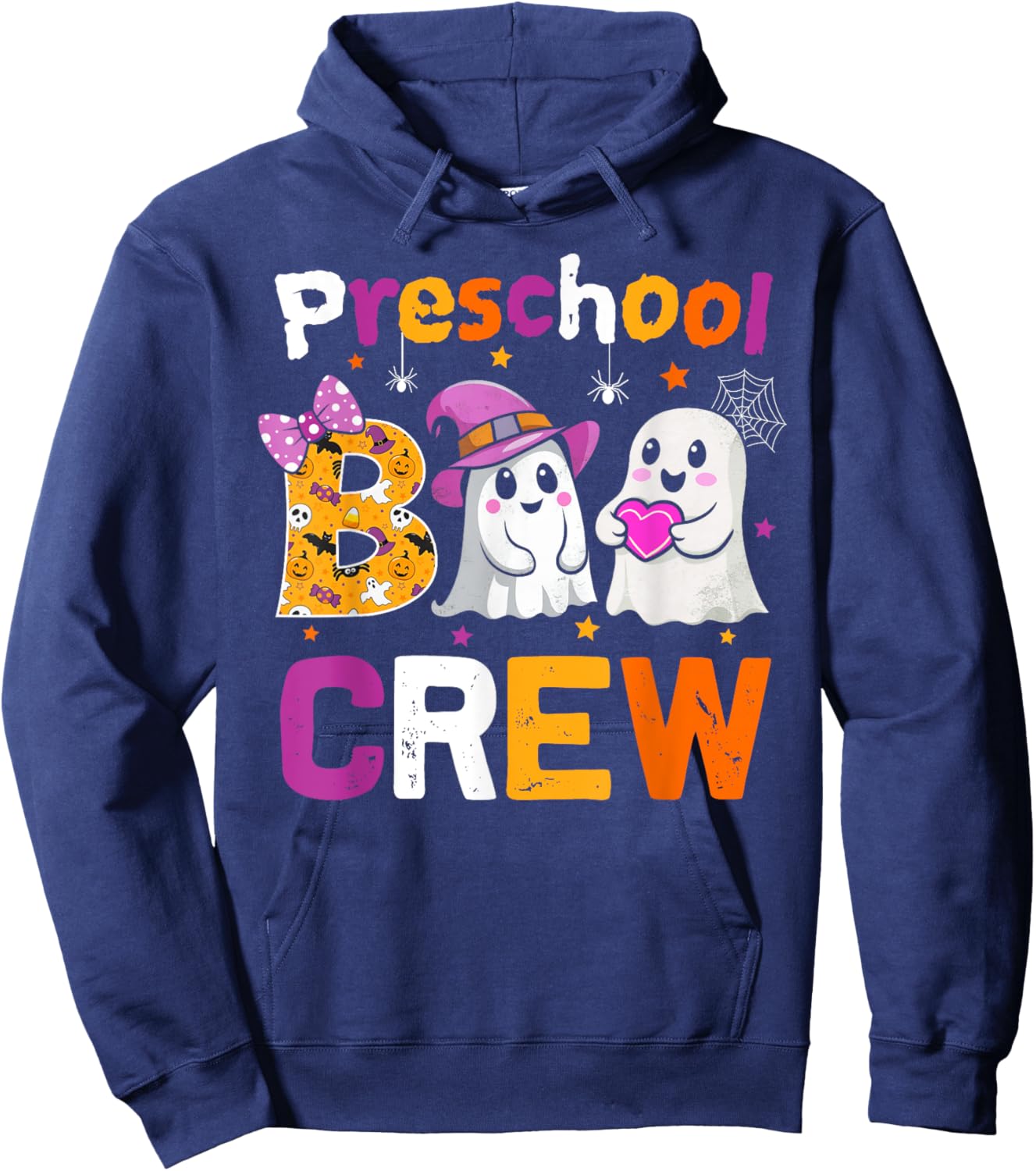 Preschool Boo Crew Funny Preschool Halloween Teacher Kids Hoodie - Hoodie | Navy