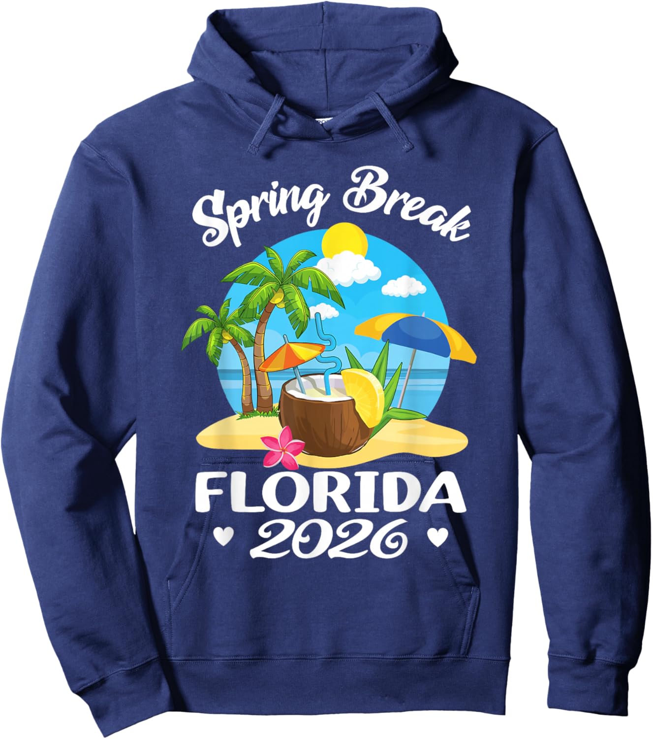 Florida 2026 Spring Break Family Beach Trip Hoodie - Hoodie | Navy