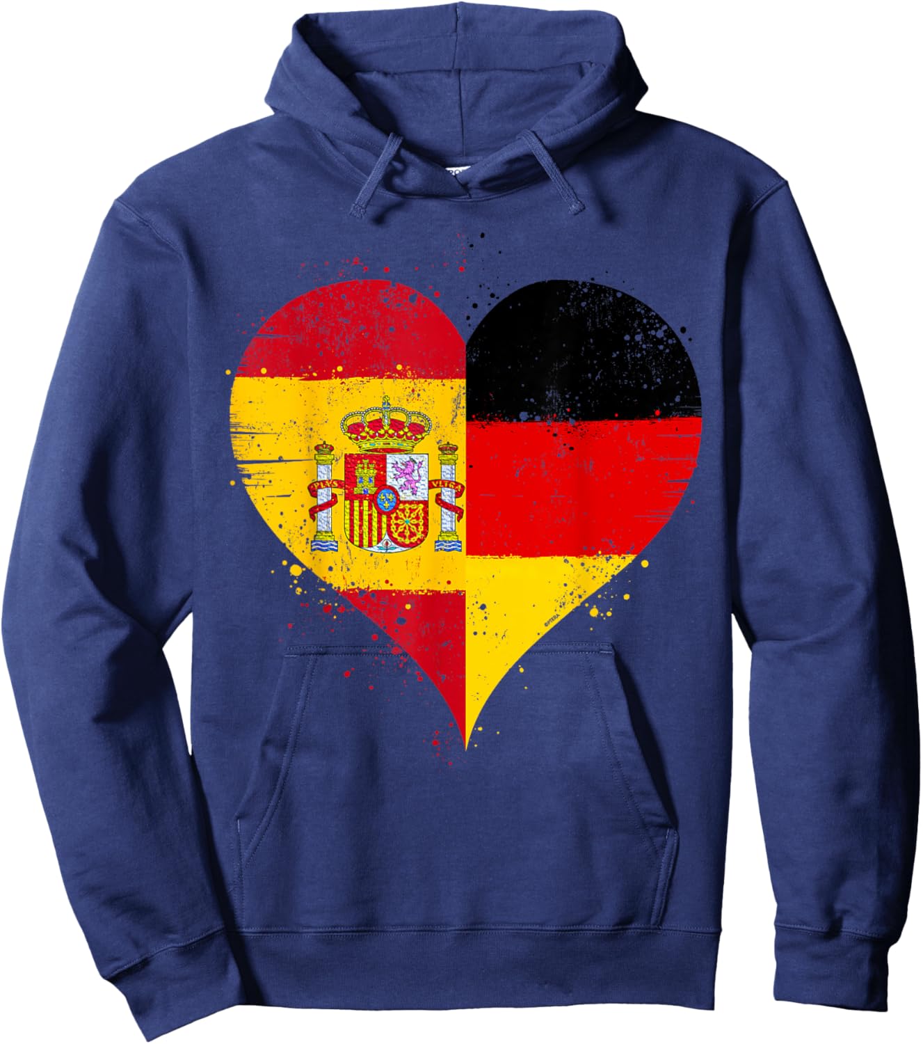 Spanien Deutschland Flagge Stolze Spanisch Deutsch Fans Hoodie - Hoodie | Navy