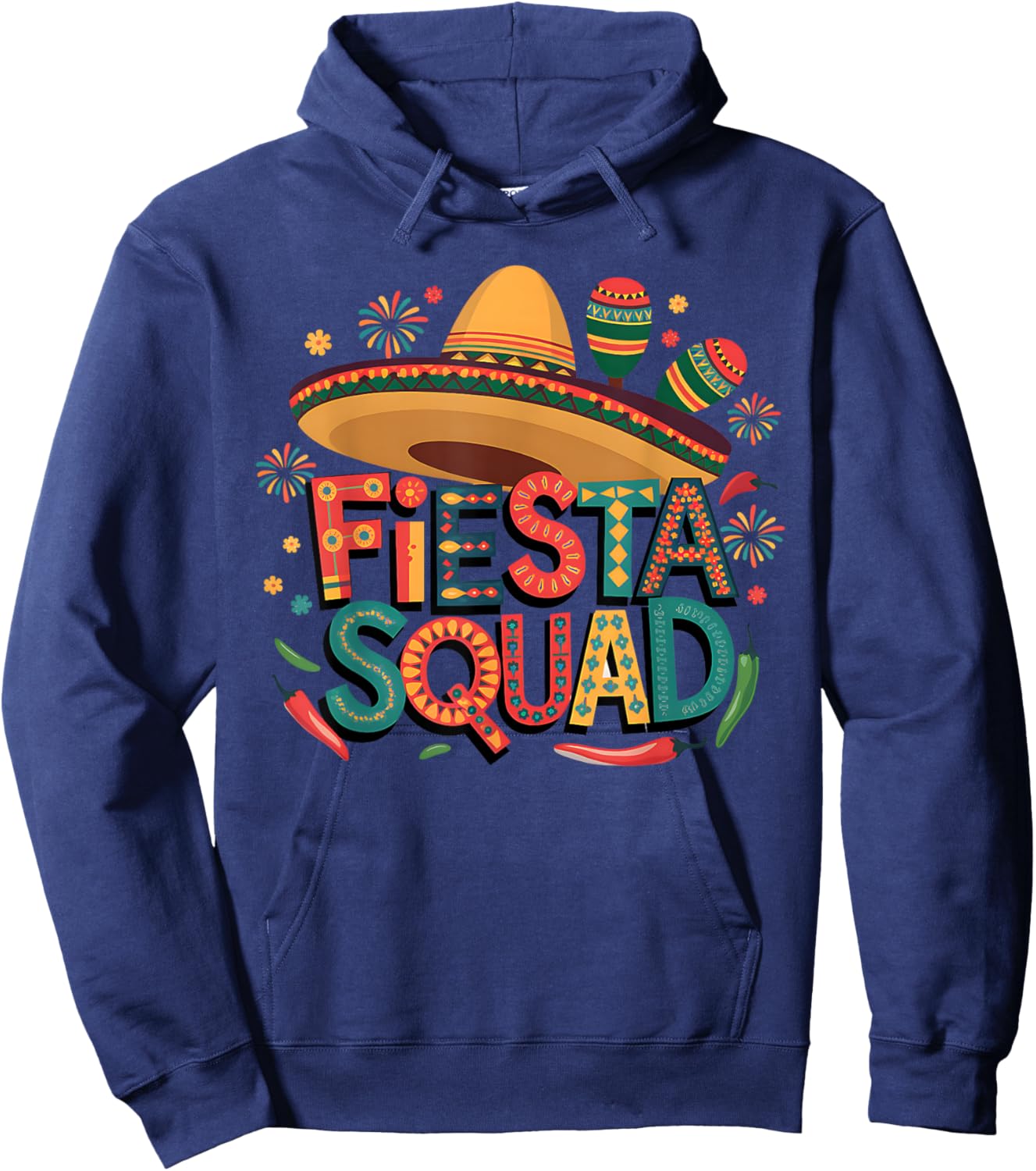 Fiesta Squad Cinco De Mayo Mexican Fiesta Women Kids Hoodie - Hoodie | Navy