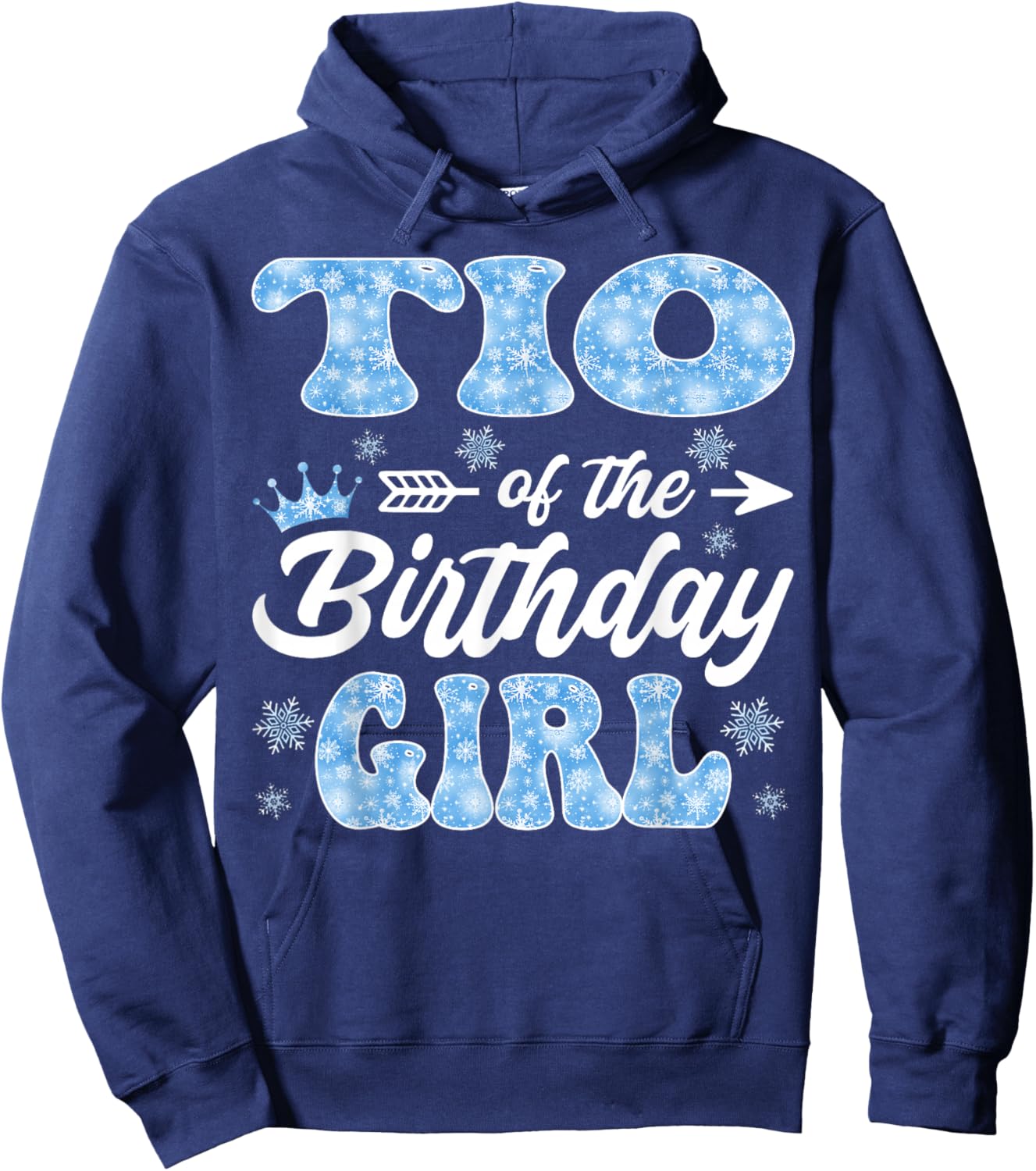 TIO of The Birthday Girl Snowflakes Winter Christmas Hoodie - Hoodie | Navy