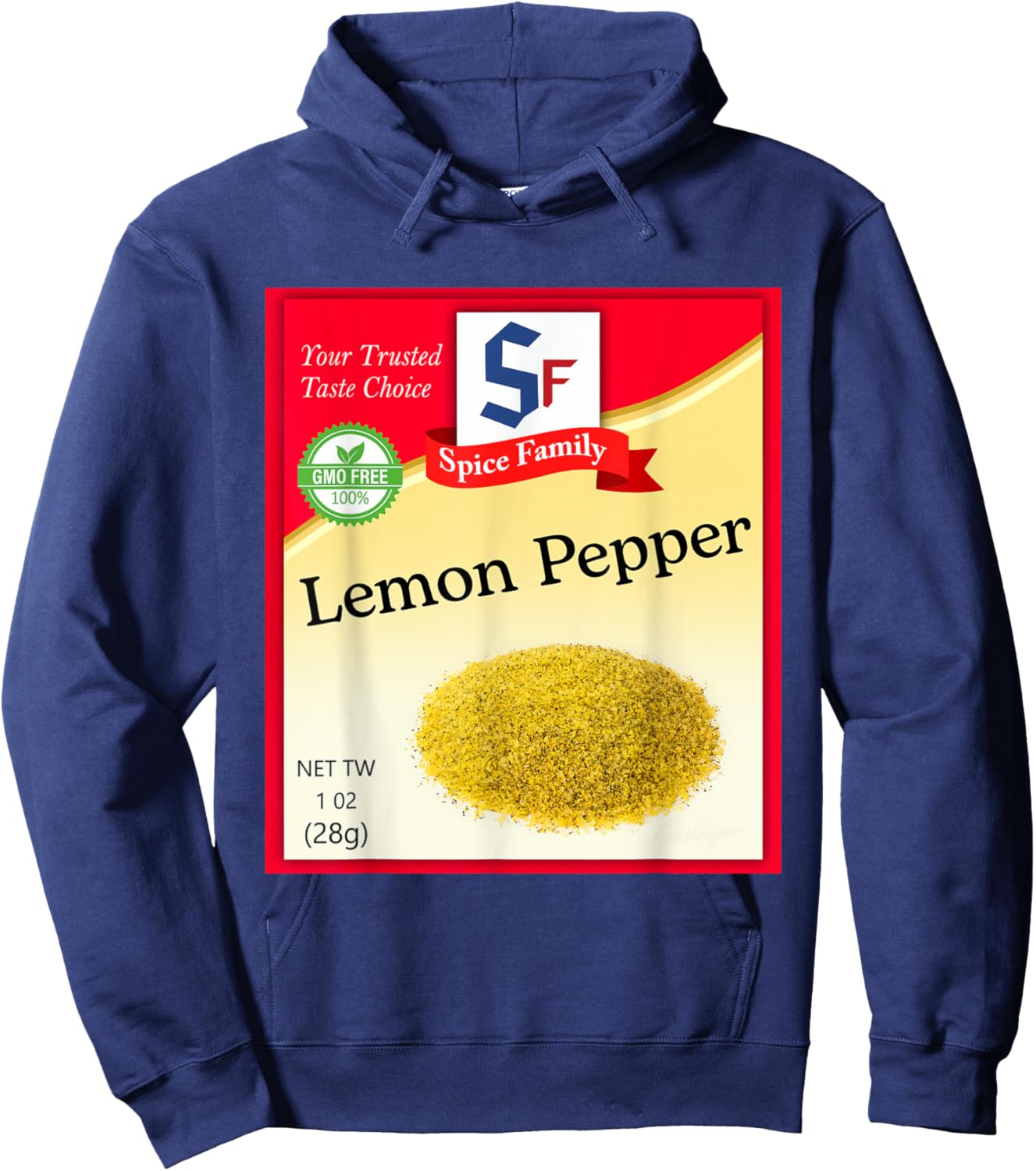 Lemon Pepper Condiment Costume Holiday Spice Costumes Hoodie - Hoodie | Navy