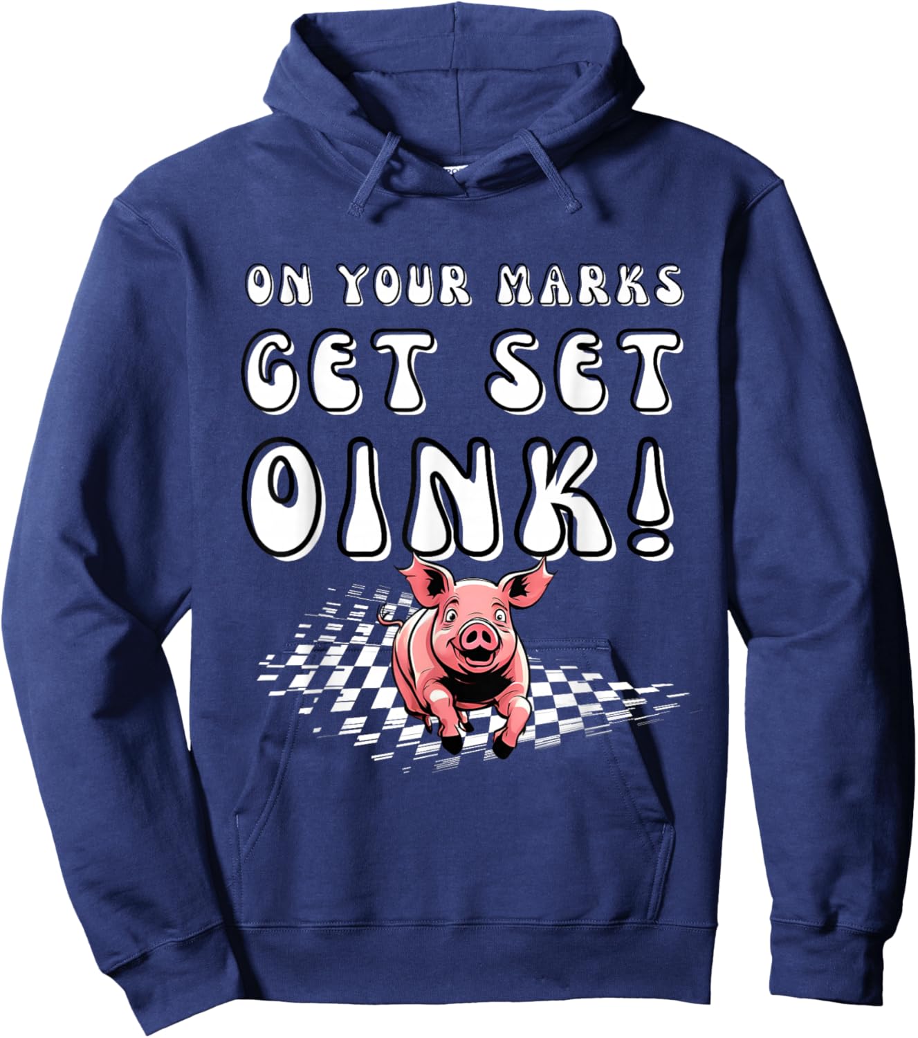 PIG Race Team Pig Running Team funny Pic Racing Hoodie - Hoodie | Navy