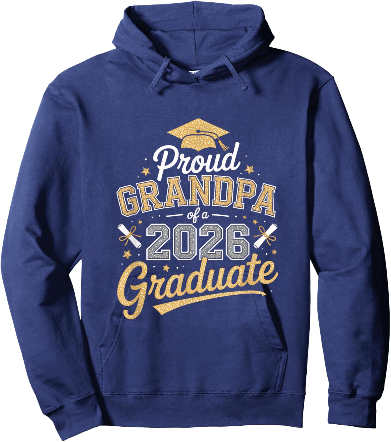 Proud Grandpa of a 2026 Graduate! Graduation Design Hoodie - Hoodie | Navy
