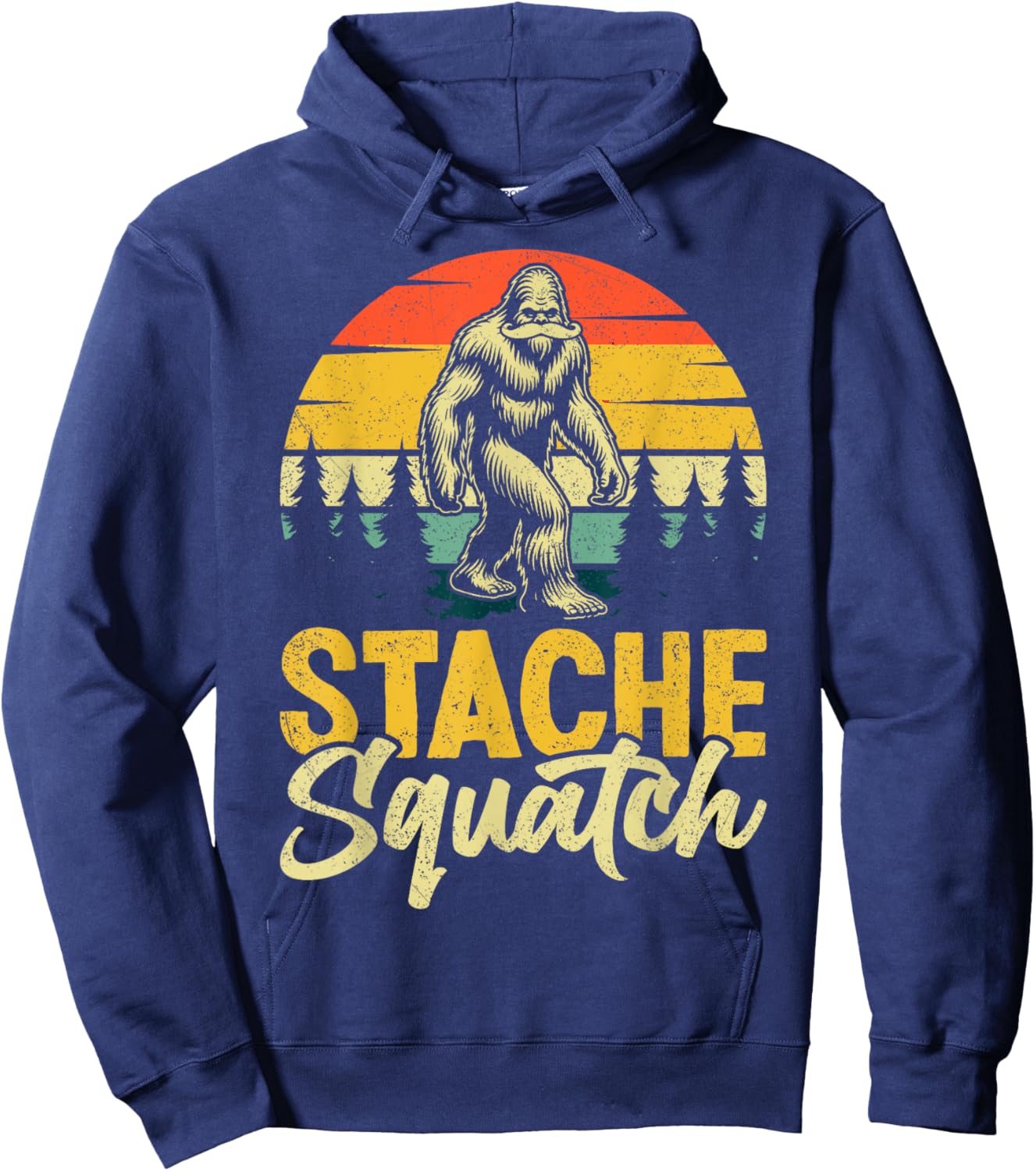Stache Squatch Hoodie - Hoodie | Navy