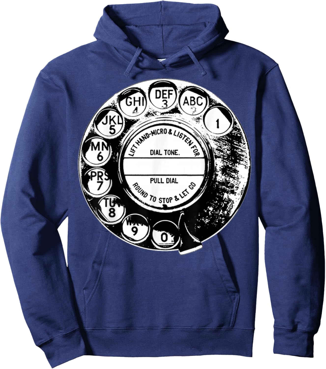 Rotary Phone Vintage Rotary Dial Telephone Retro Gifts Hoodie - Hoodie | Navy